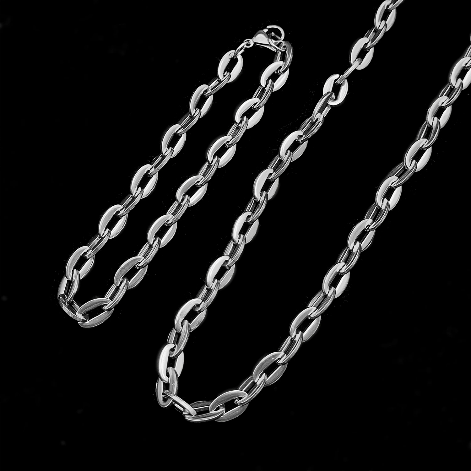 زنجیر و دستبند مردانه استیل