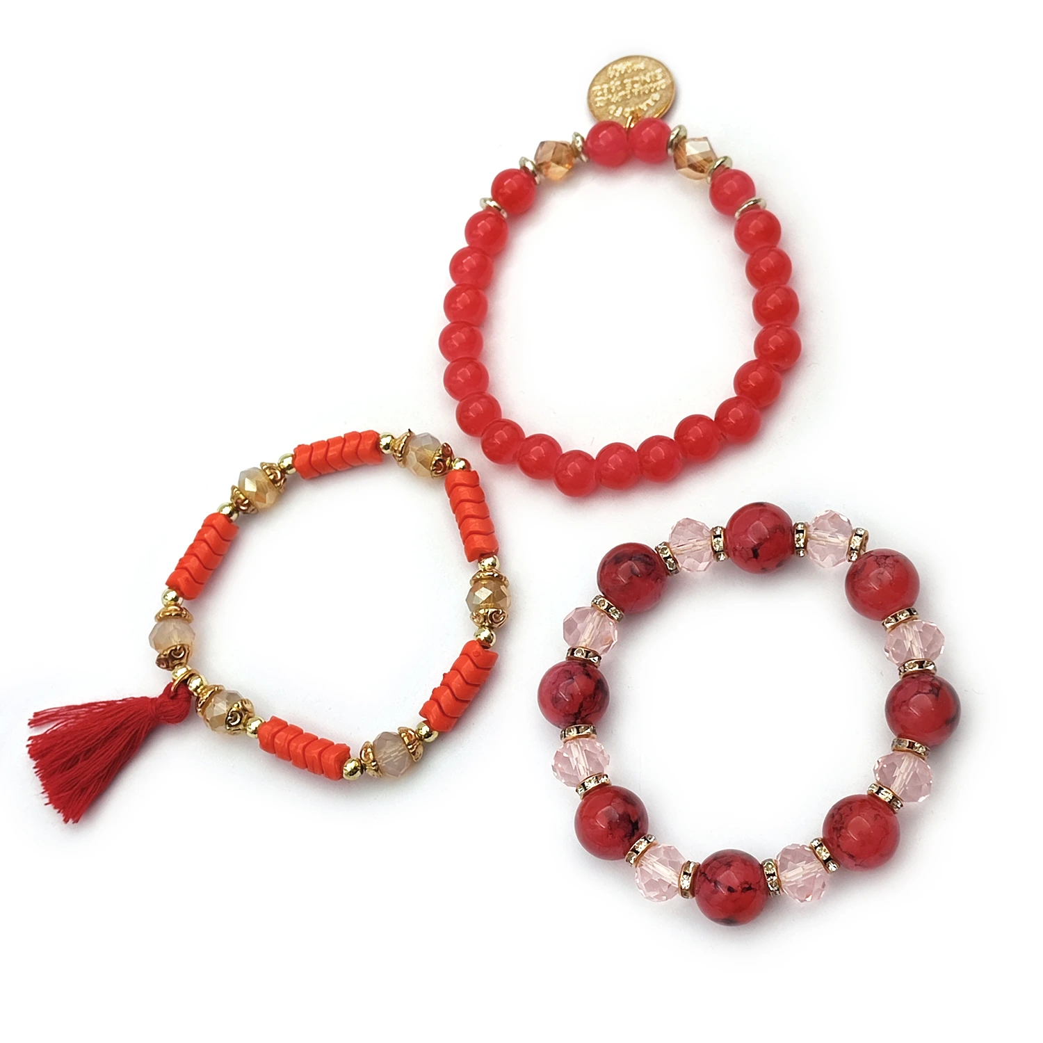 دستبند مهره ای طرح سکه