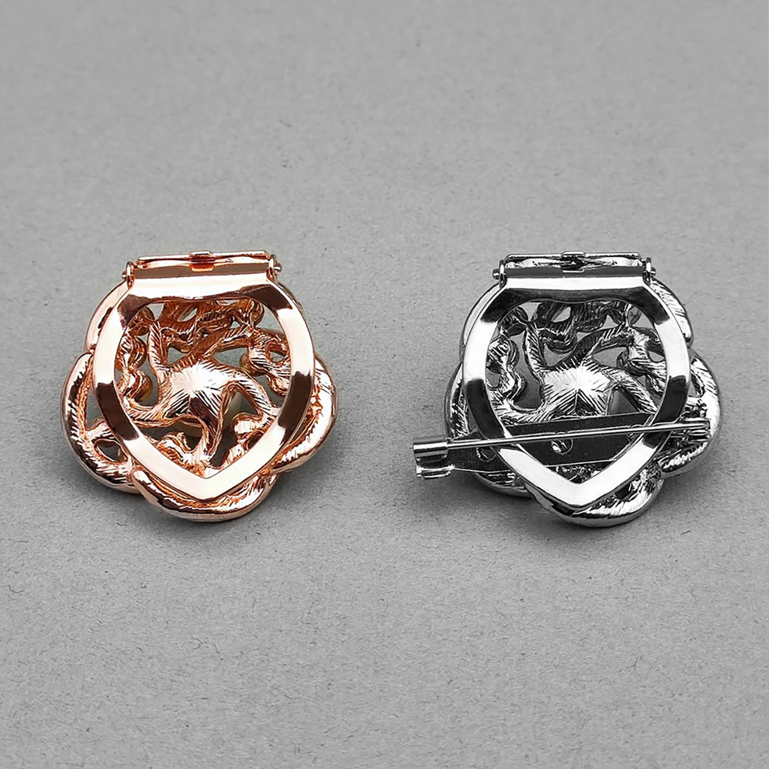 گلسینه و گیره روسری  هفت رنگ مرواریدی 