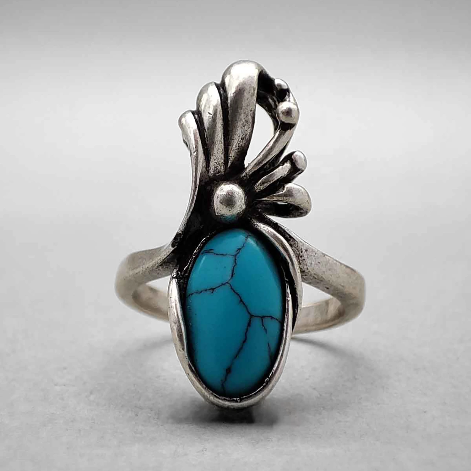 انگشتر فیروزه  سیاه قلم