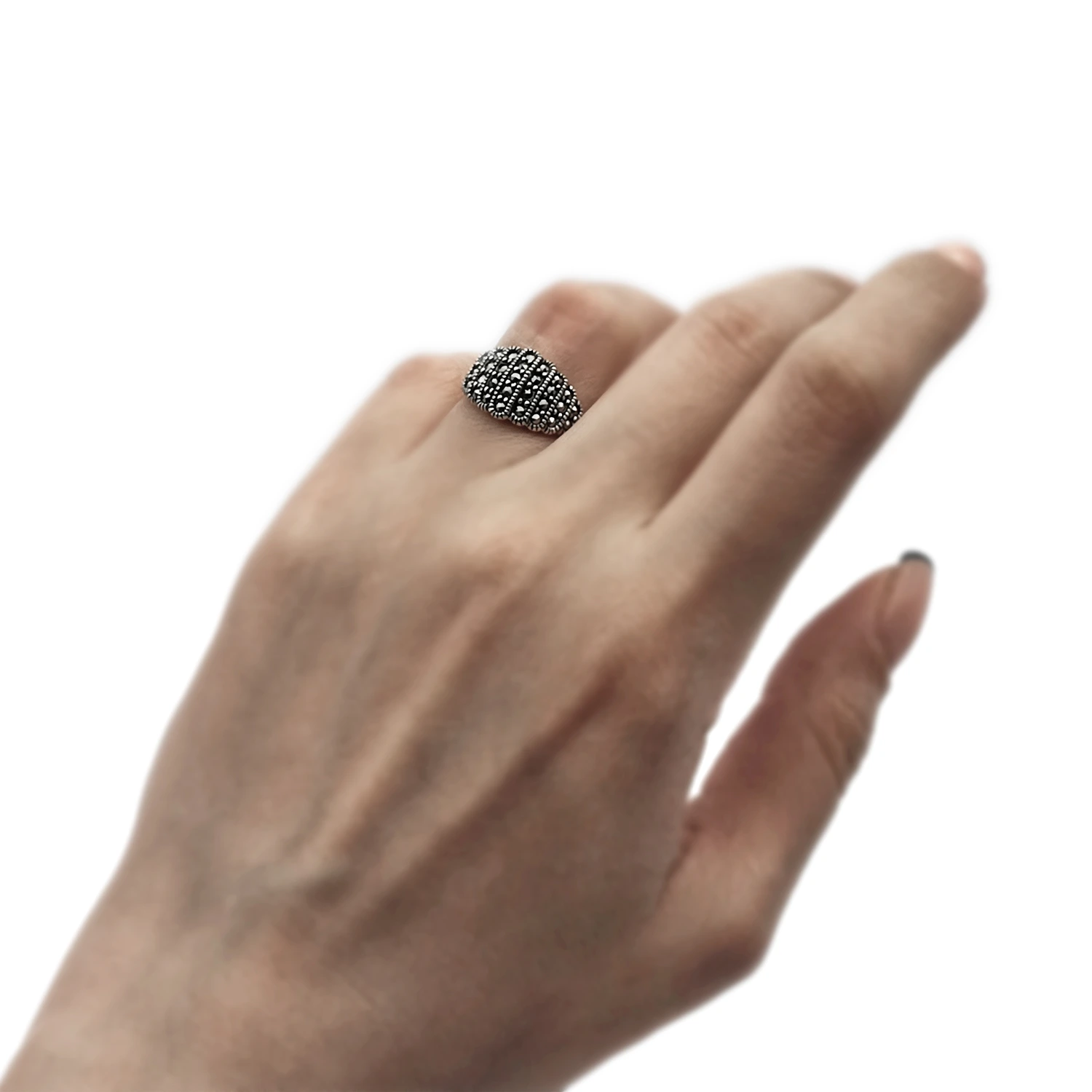 انگشتر نقره سیاه قلم