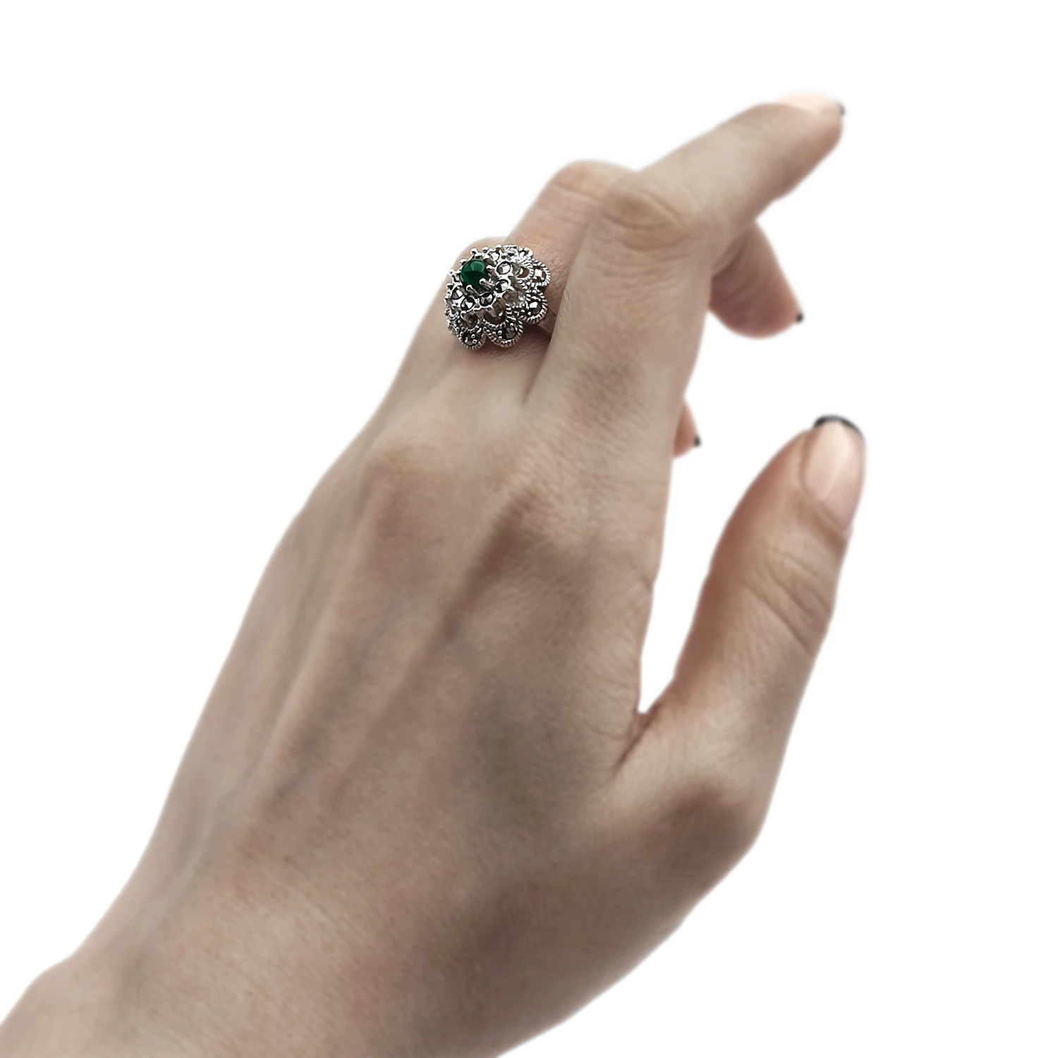 انگشتر نقره یشم