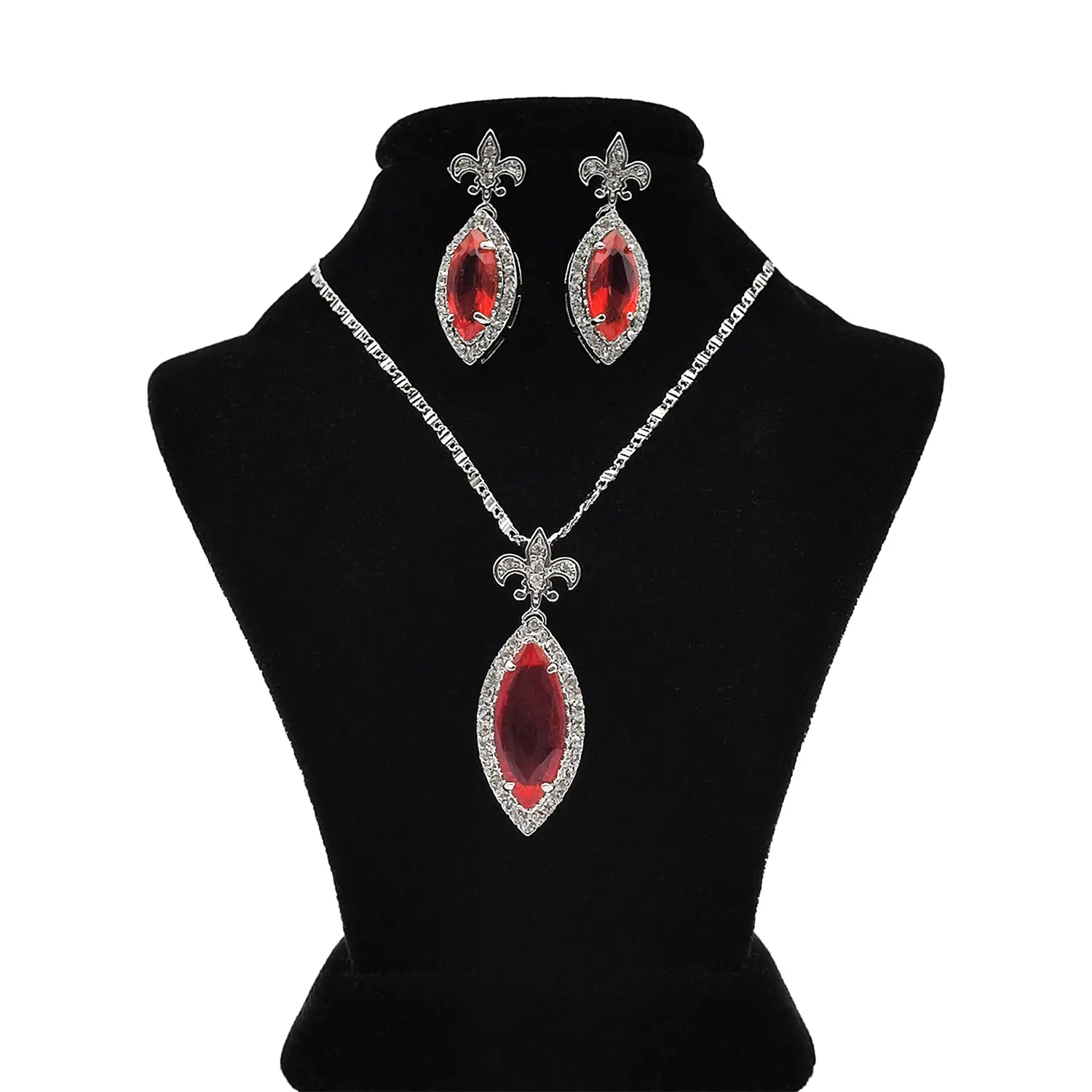 نیم ست نگین دار لوزی