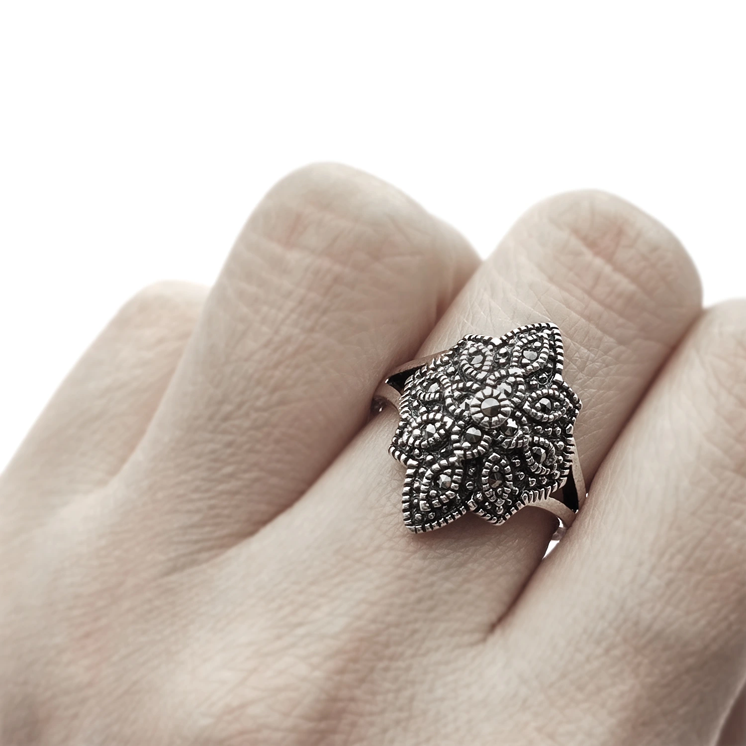 انگشتر نقره سیاه قلم 